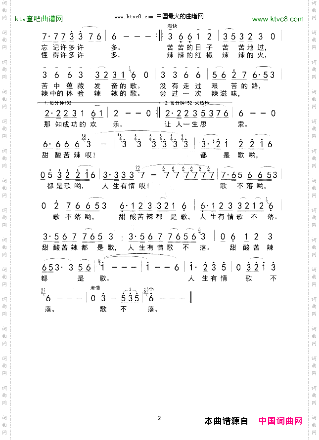 甜酸苦辣都是歌