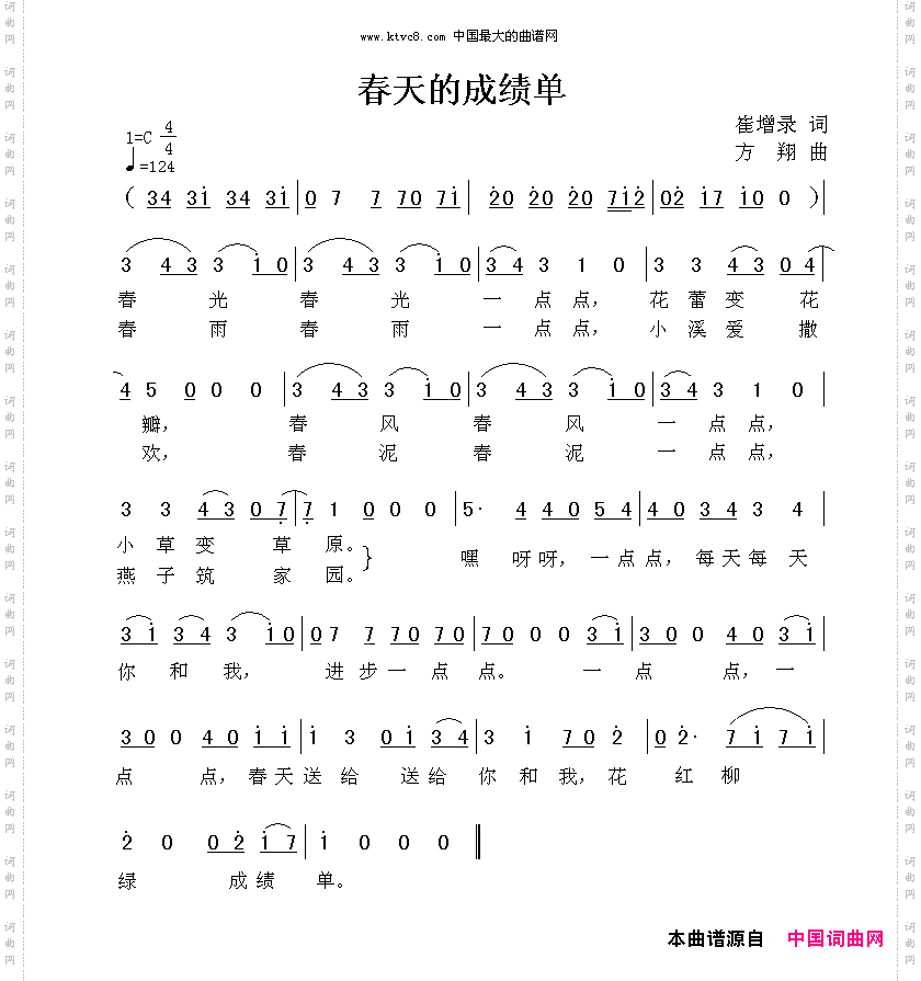 春天的成绩单