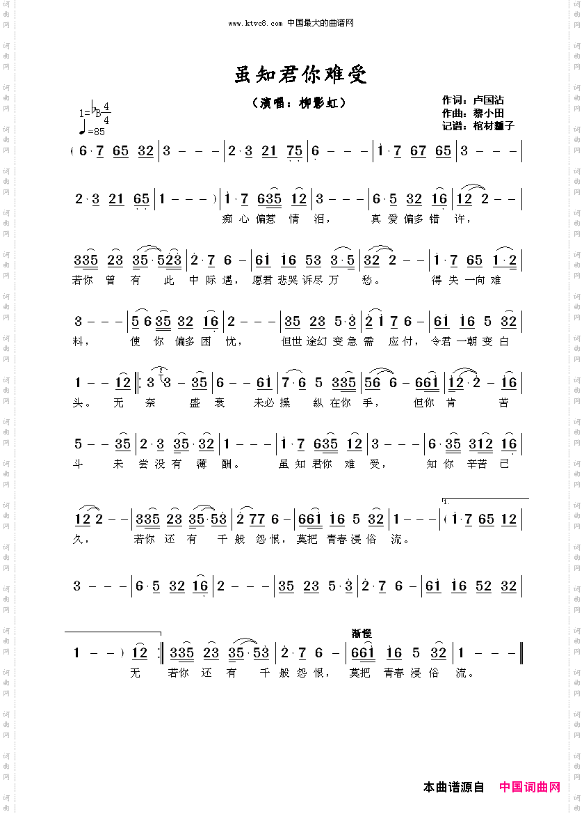 虽知君你难受