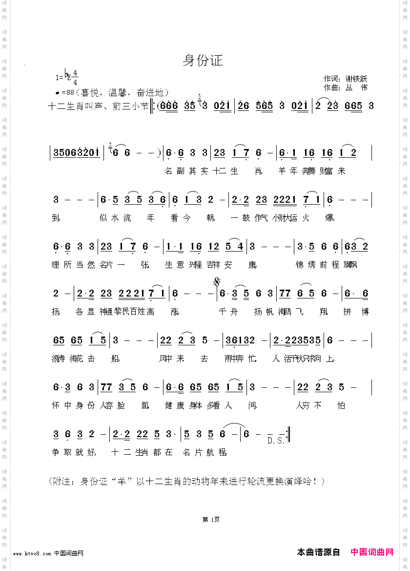 身份证-羊年版2015