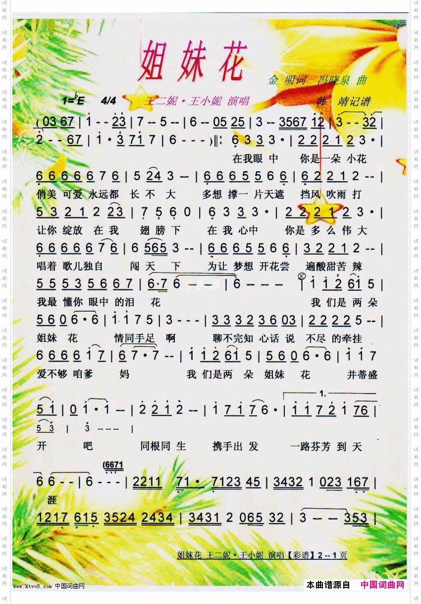 姐妹花_彩谱