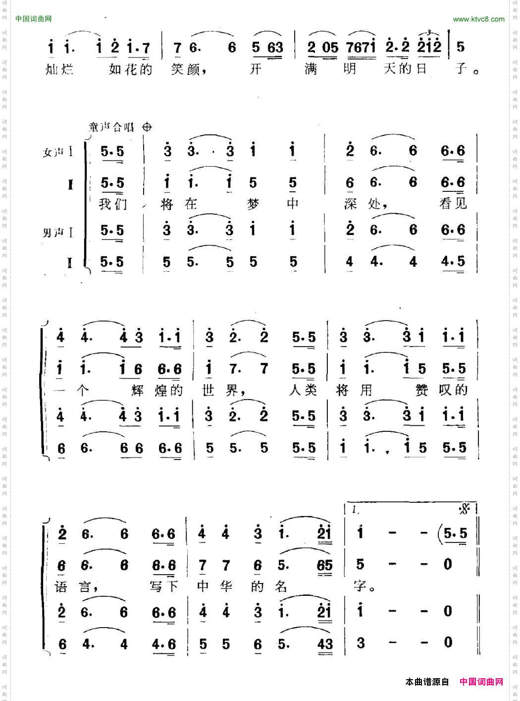 写下中华的名字