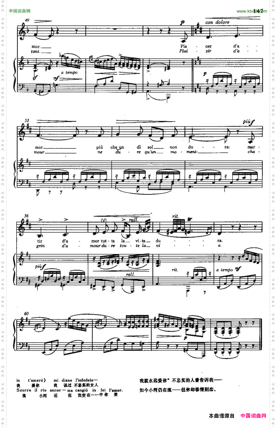 Nelcorpiunonmisento 我已不再奢望_【意】