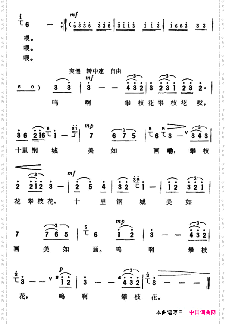 攀枝花纪录片《攀枝花》主题歌