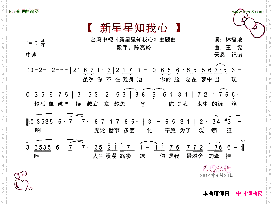 新星星知我心台湾中视《新星星知我心》主题曲