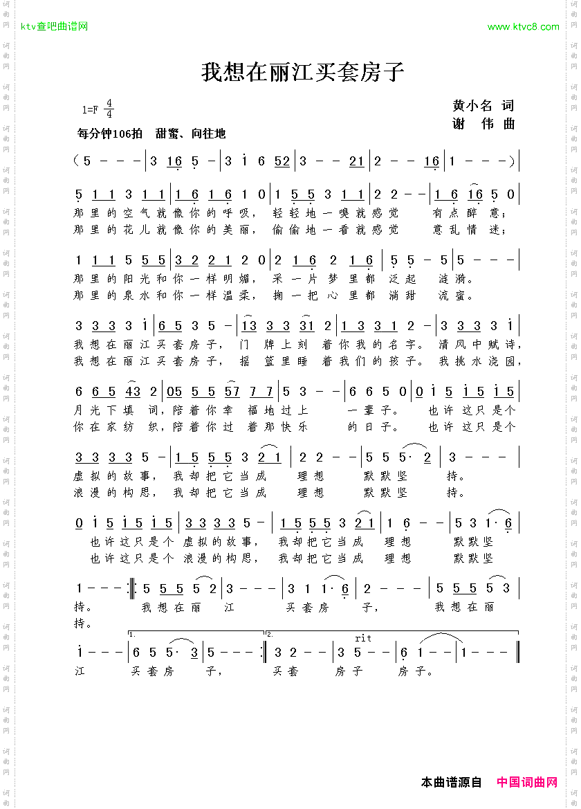 我想在丽江买套房子