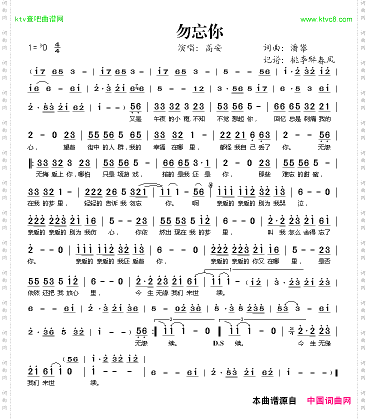 勿忘你