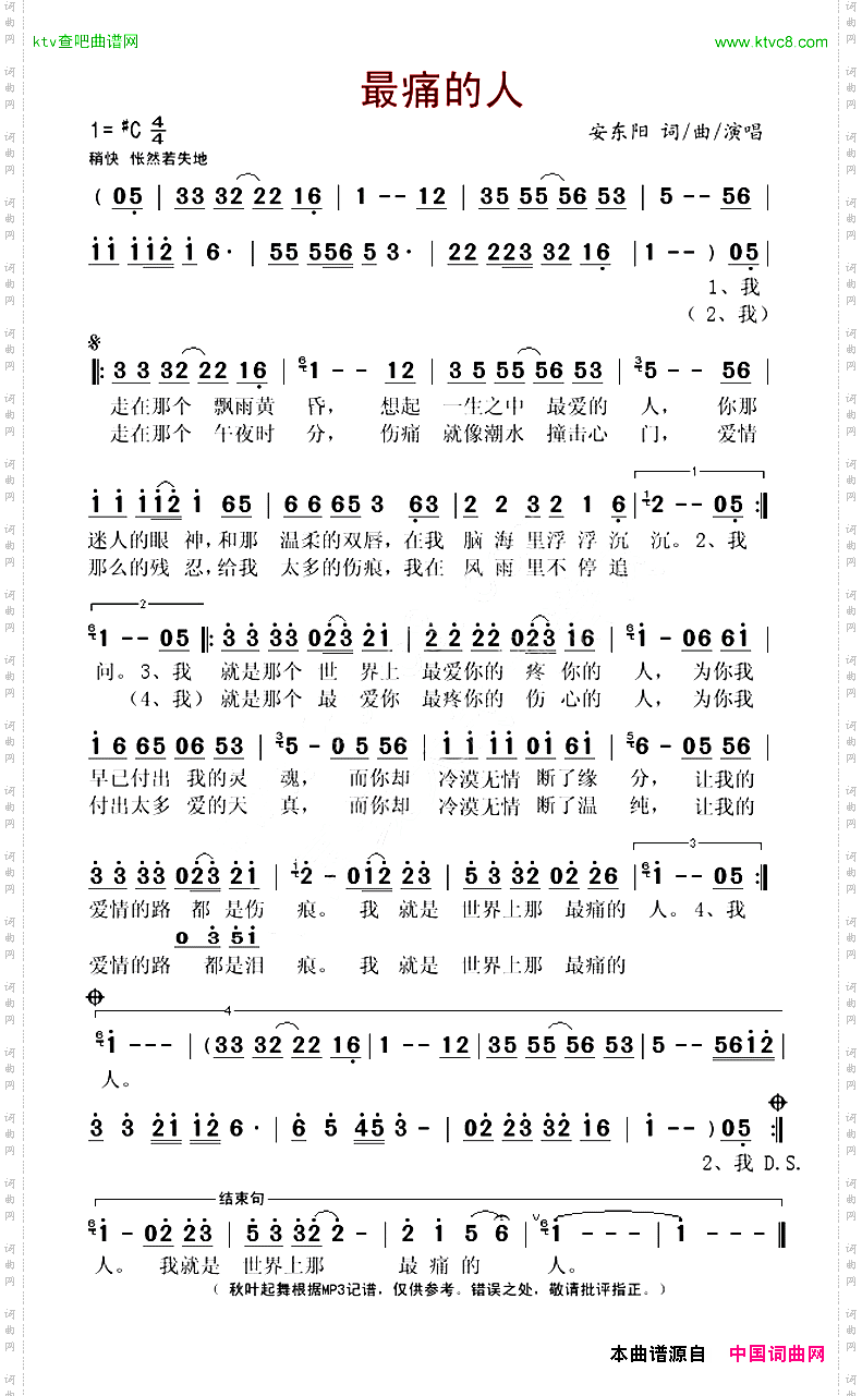 最痛的人