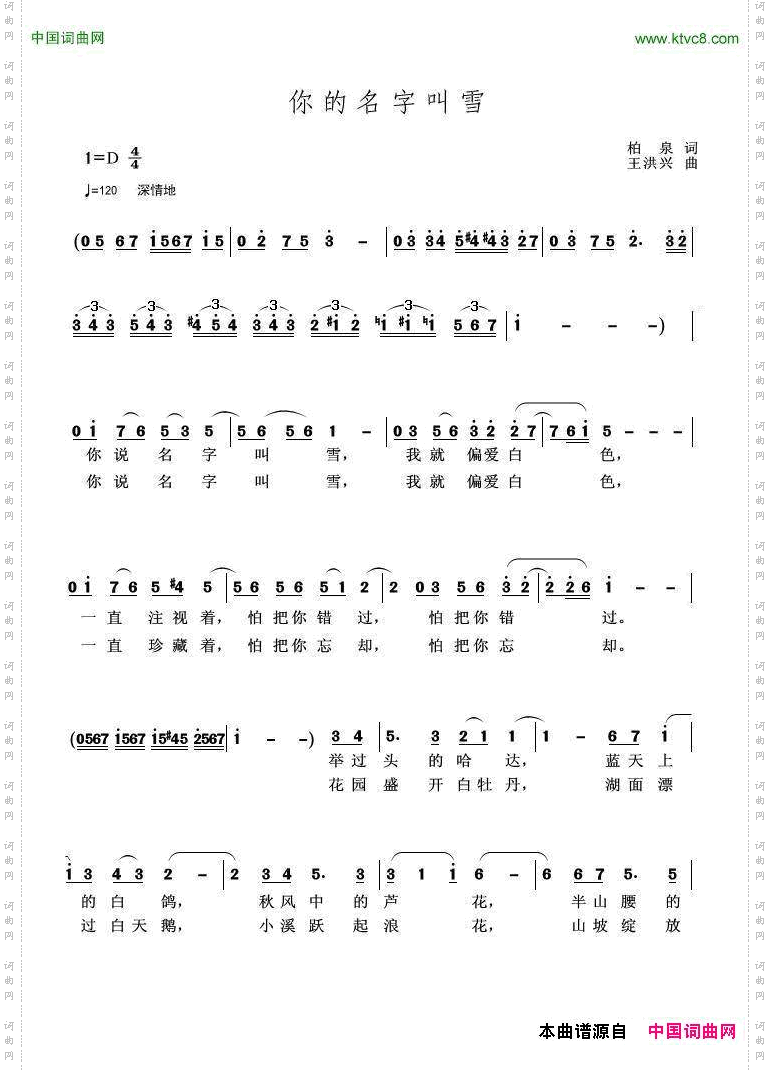 你的名字叫雪