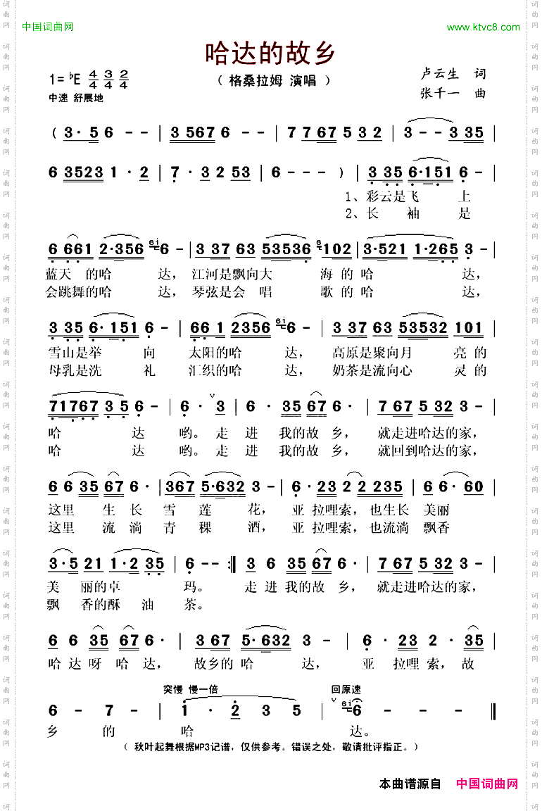 哈达的故乡