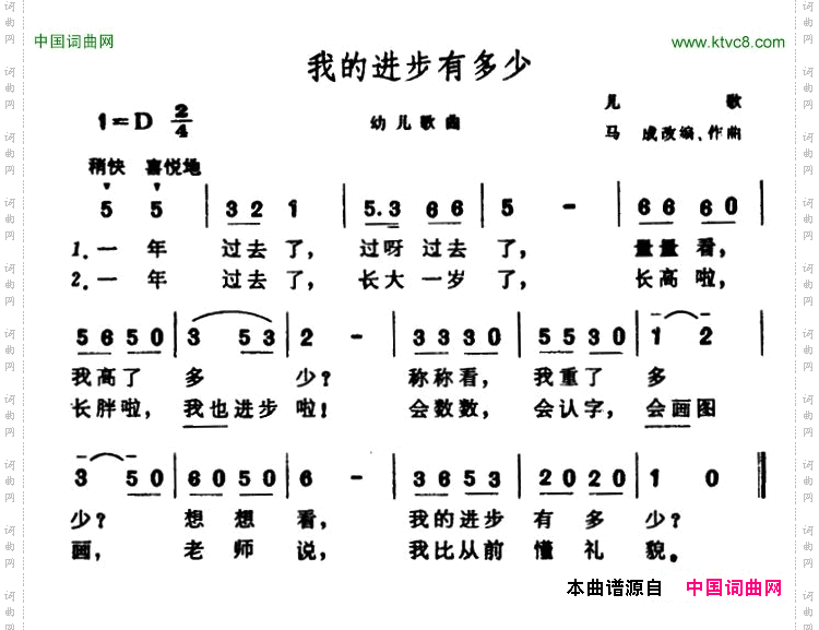 我的进步有多少