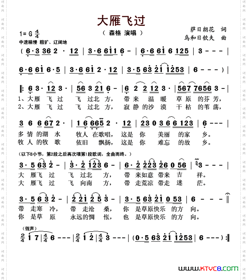 大雁飞过