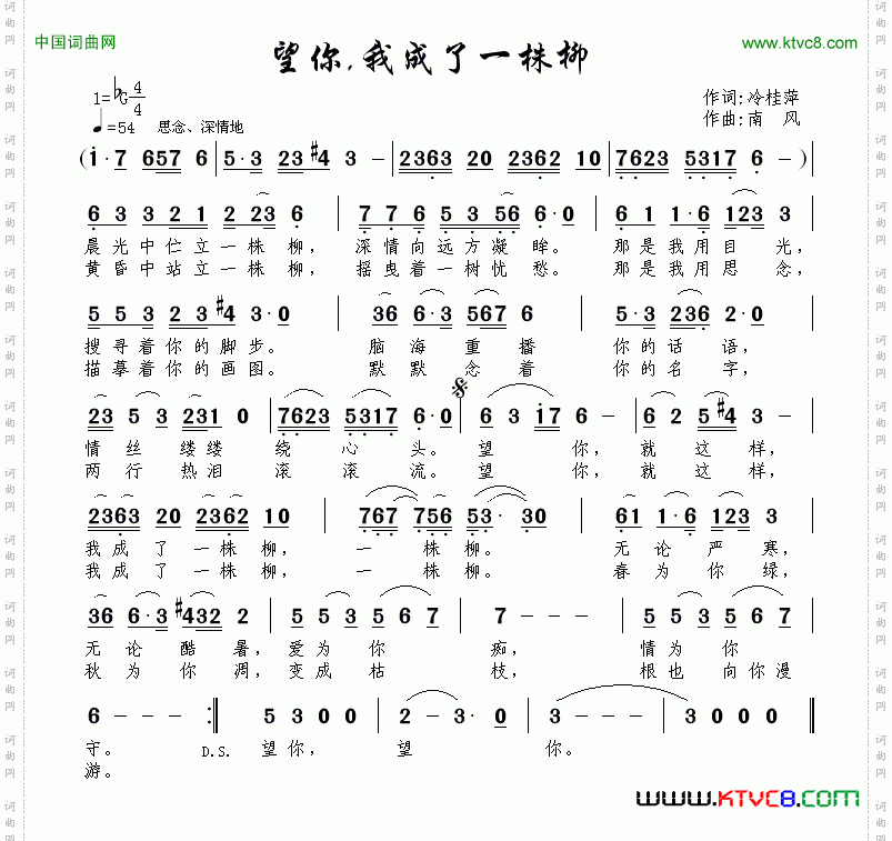 望你，我成了一株柳