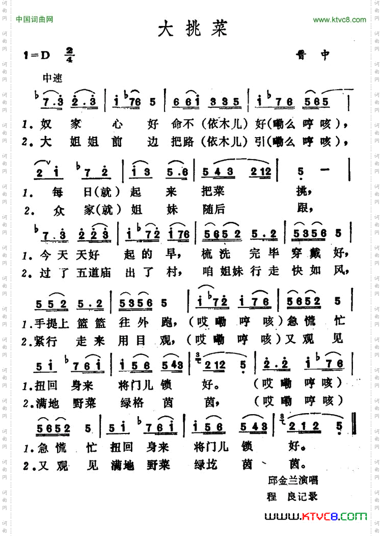 大挑菜