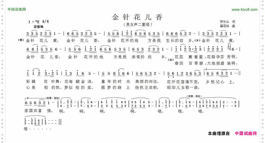 金针花儿香_男女声二重唱