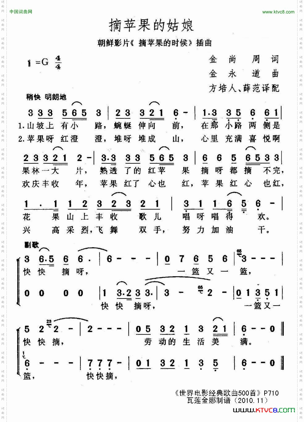 [朝鲜]摘苹果的姑娘