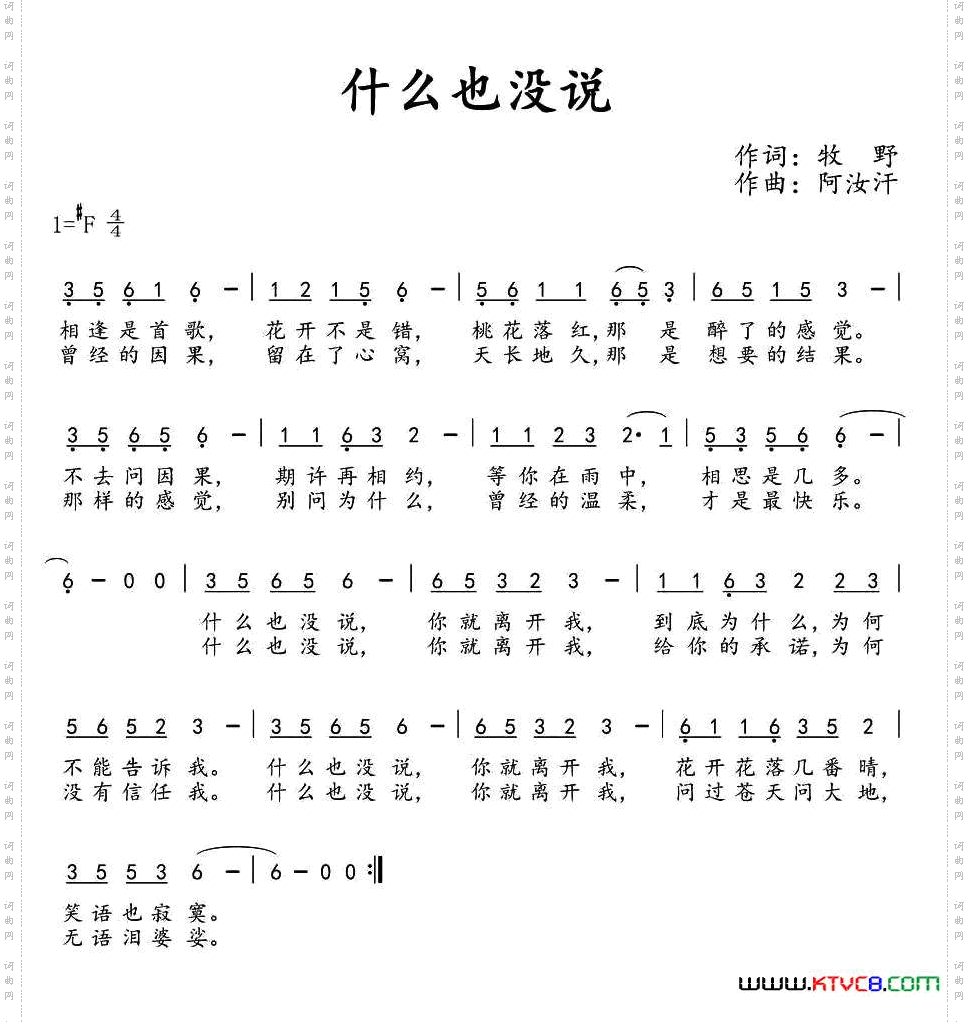 什么也没说