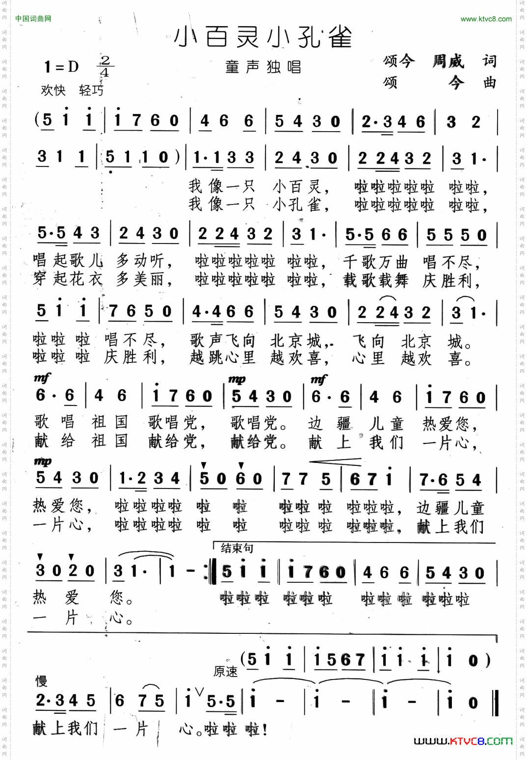 小百灵小孔雀