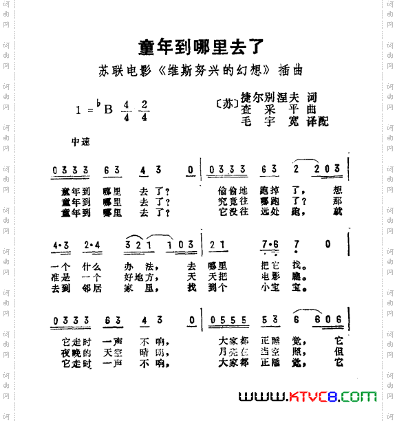 童年到哪里去了苏联电影《维思努兴的幻想》插曲