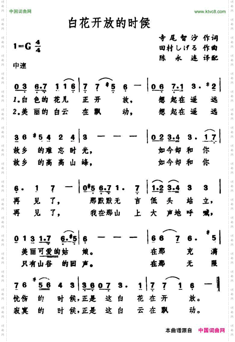 [日]白花开放的时候