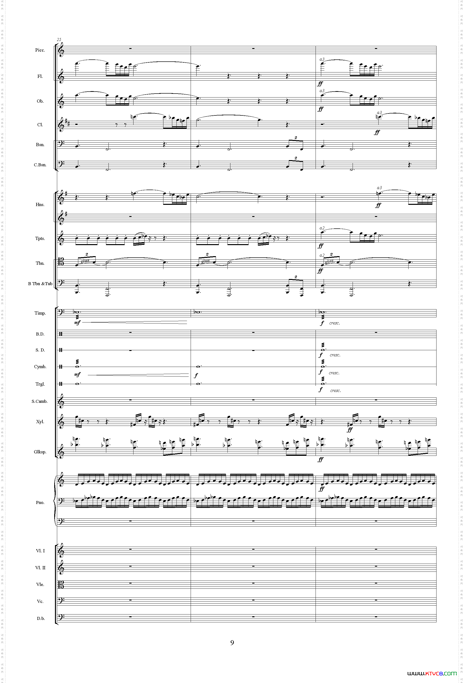 惠洲大战《中山颂·交响组曲》之三交响乐队总谱