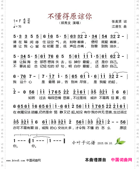 不懂得原谅你