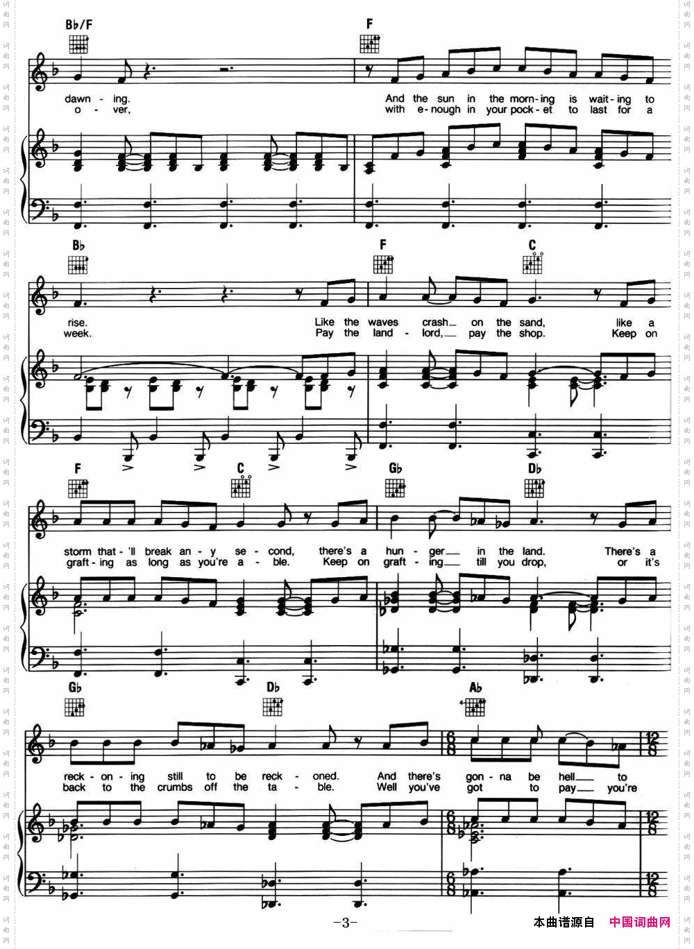 AttheEndoftheDay_ 音乐剧《悲惨世界》Les Miserables选曲、正谱 