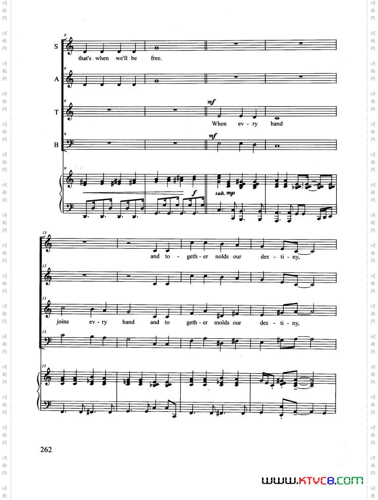 HymnToFreedom合唱正谱_Hymn To Freedom合唱 正谱