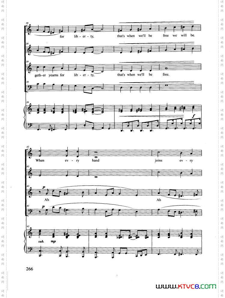HymnToFreedom合唱正谱_Hymn To Freedom合唱 正谱