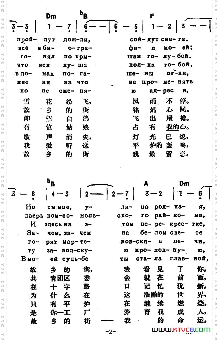 [前苏联]故乡的街中俄文对照