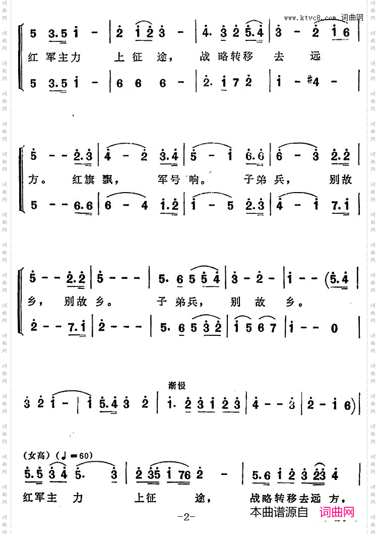 告别表演大合唱《红军不怕远征难》选曲