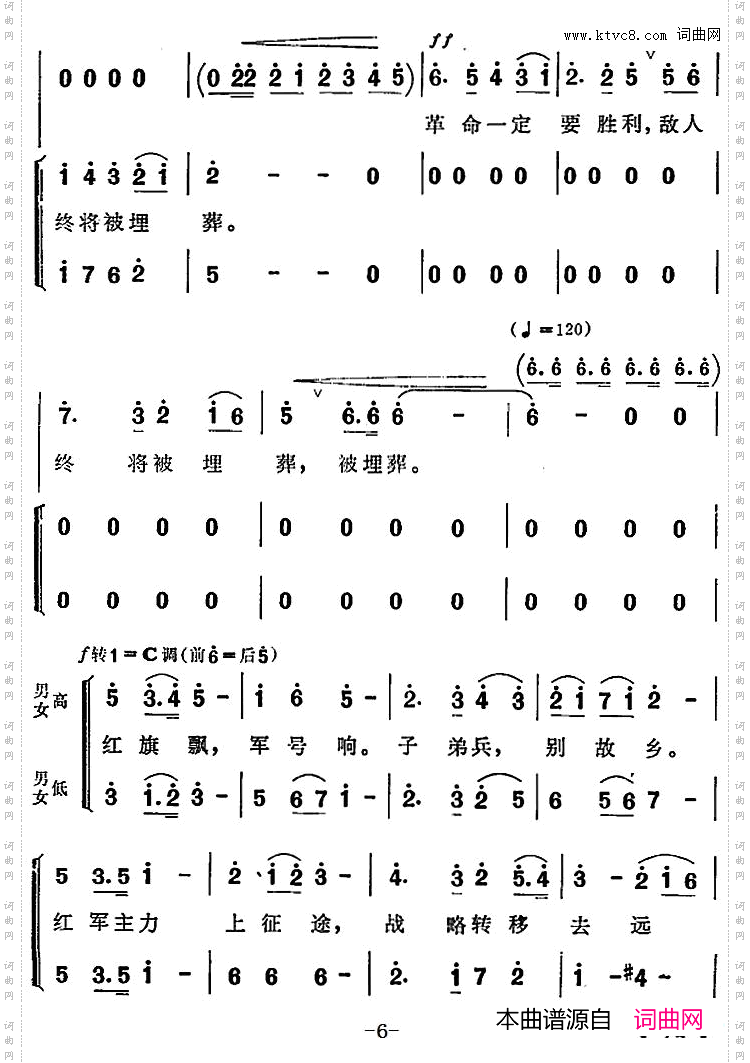 告别表演大合唱《红军不怕远征难》选曲