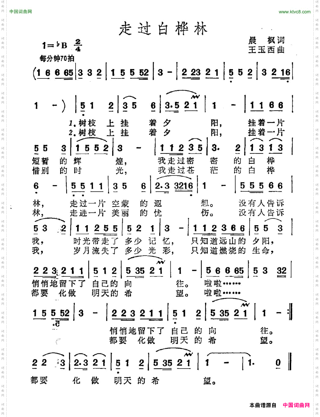 走过白桦林