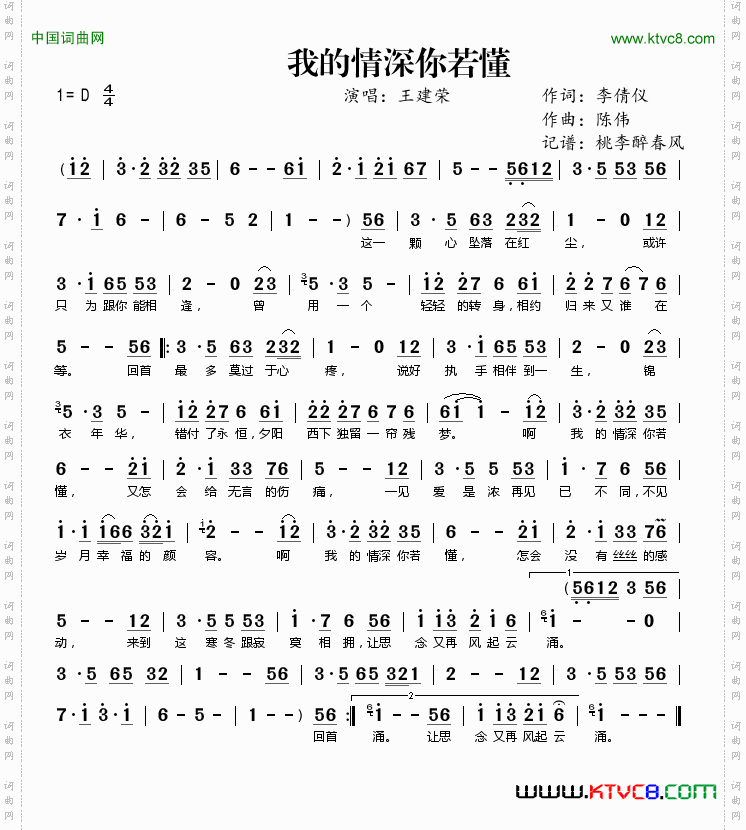 我的情深你若懂