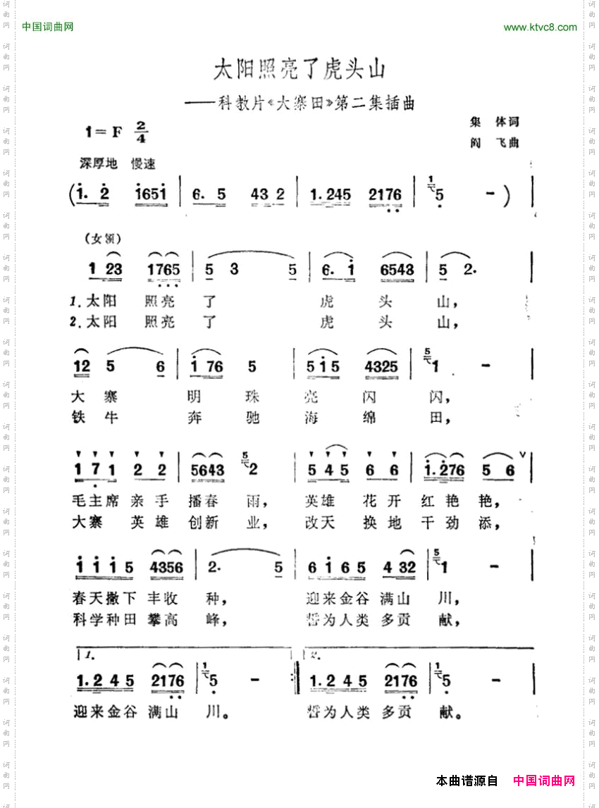 太阳照亮了虎头山科教片《大寨田》第二集插曲
