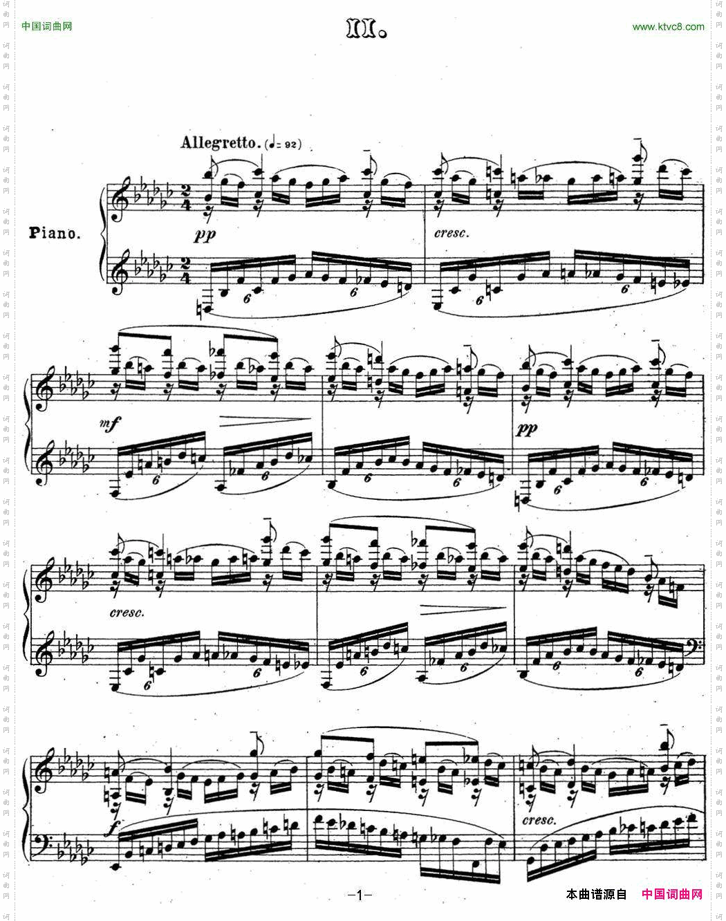 拉赫玛尼诺夫音乐瞬间Op.16No.2降e小调