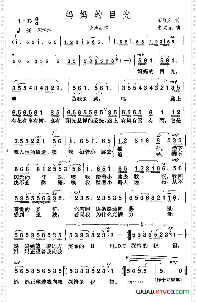 妈妈的目光