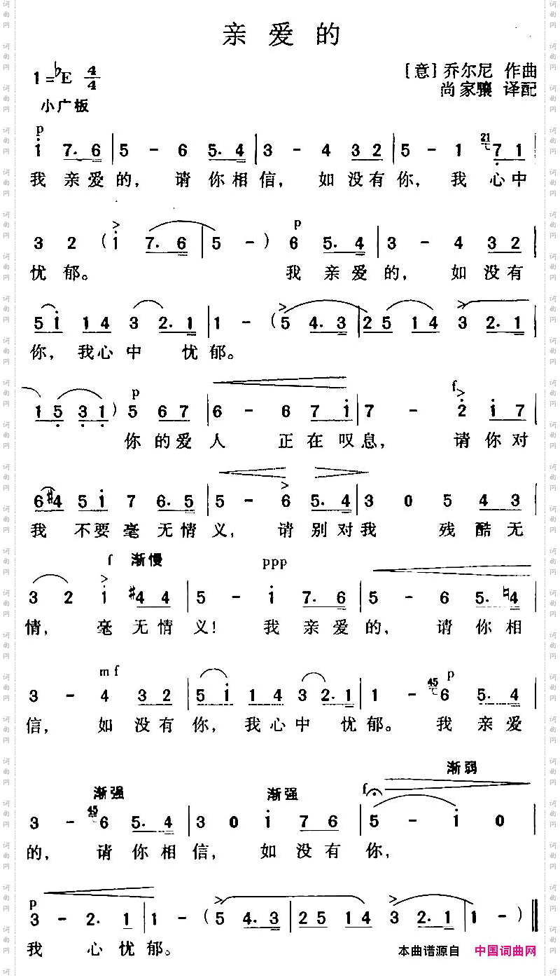 亲爱的