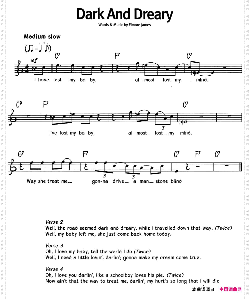 蓝调音乐：DarkAndDreary