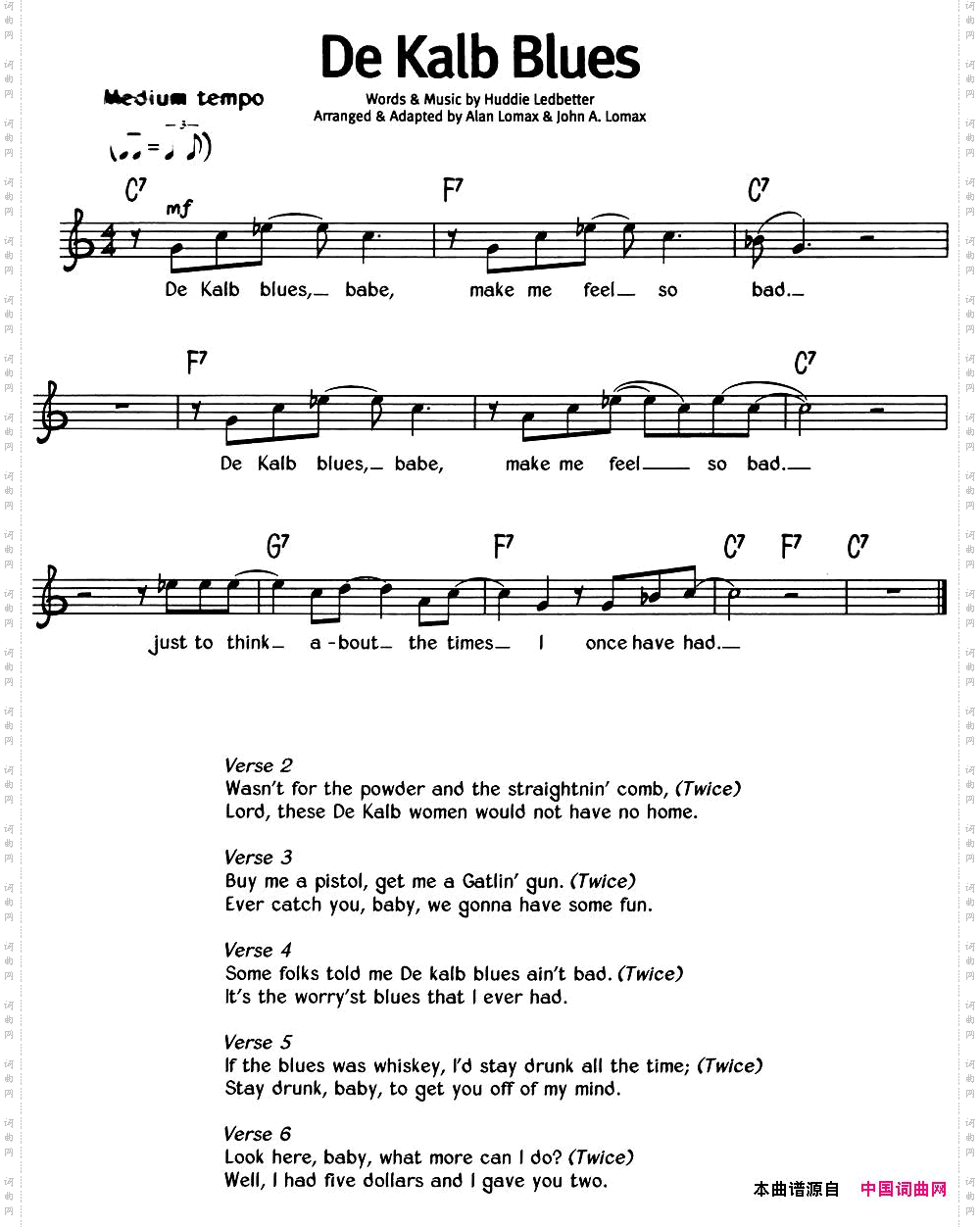 蓝调音乐：DeKalbBlues