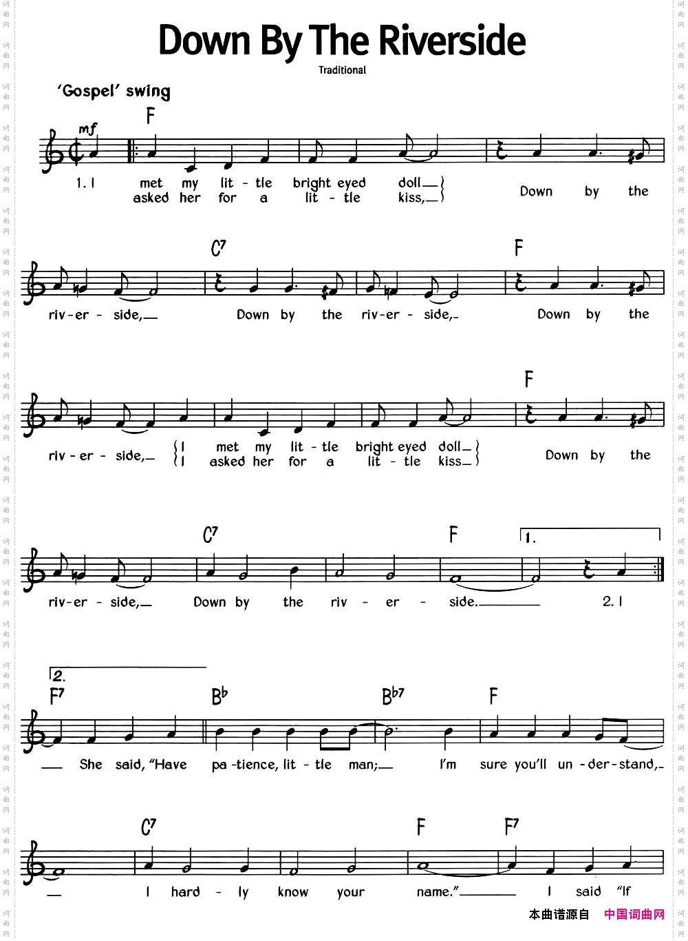 蓝调音乐：DownByTheRiverside