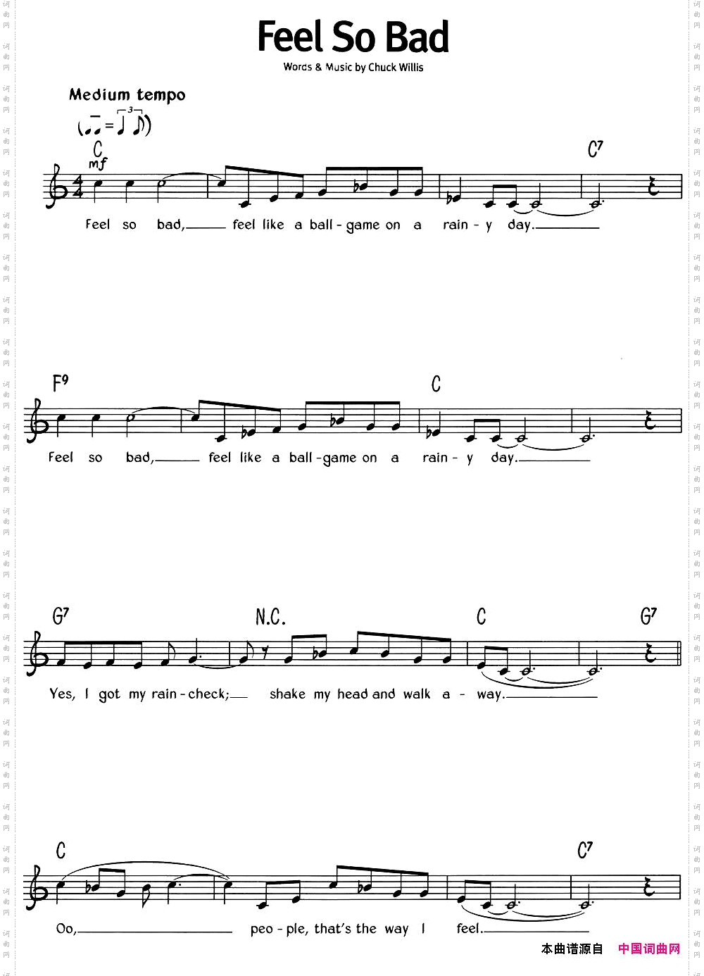 蓝调音乐：FeelSoBad