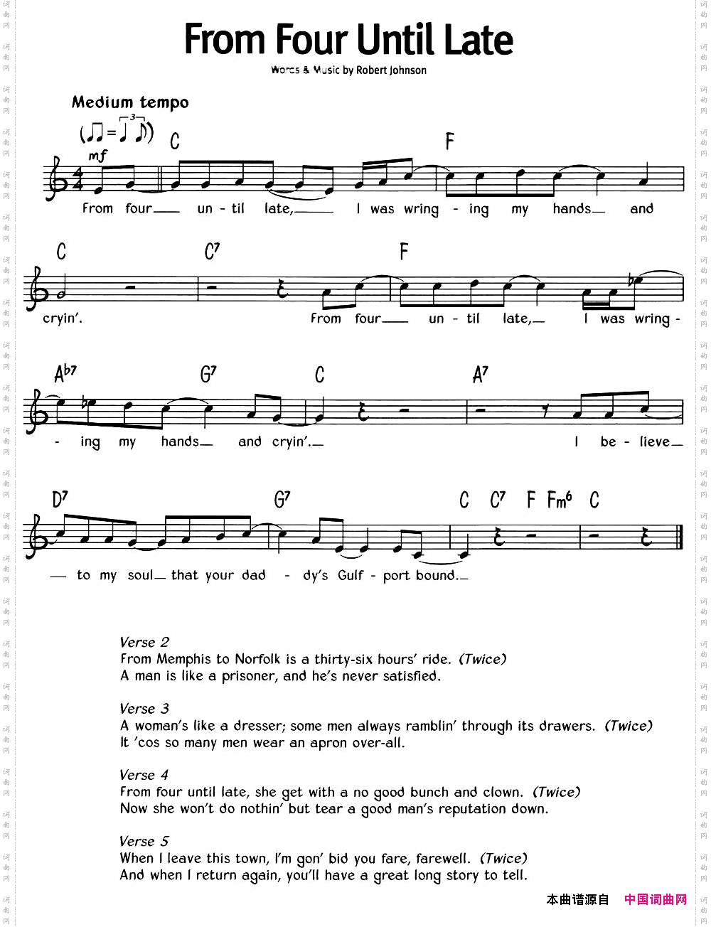 蓝调音乐：FromFourUntilLate