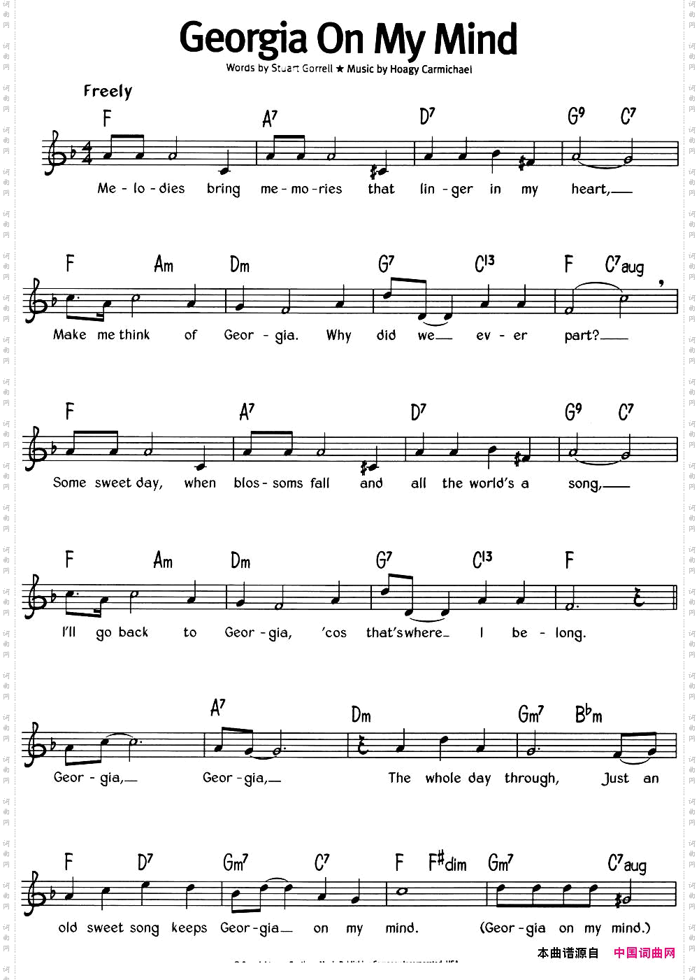 蓝调音乐：GeorgiaOnMyMind