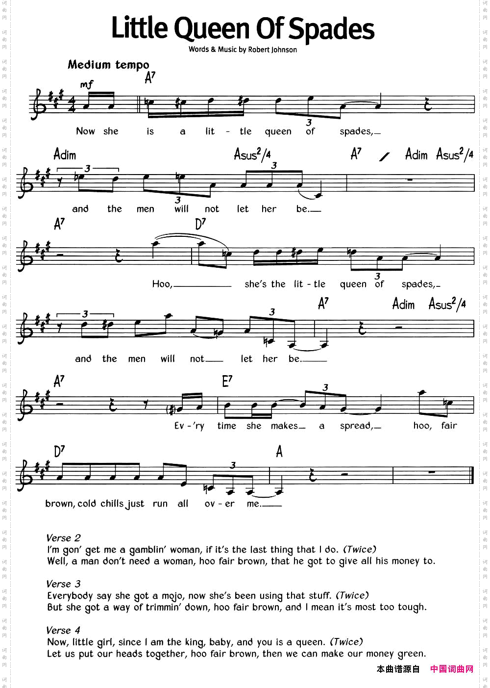 蓝调音乐：LittleQueenOfSpades