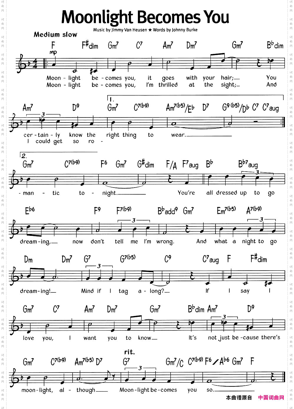 蓝调音乐:MoonlightBecomesYou