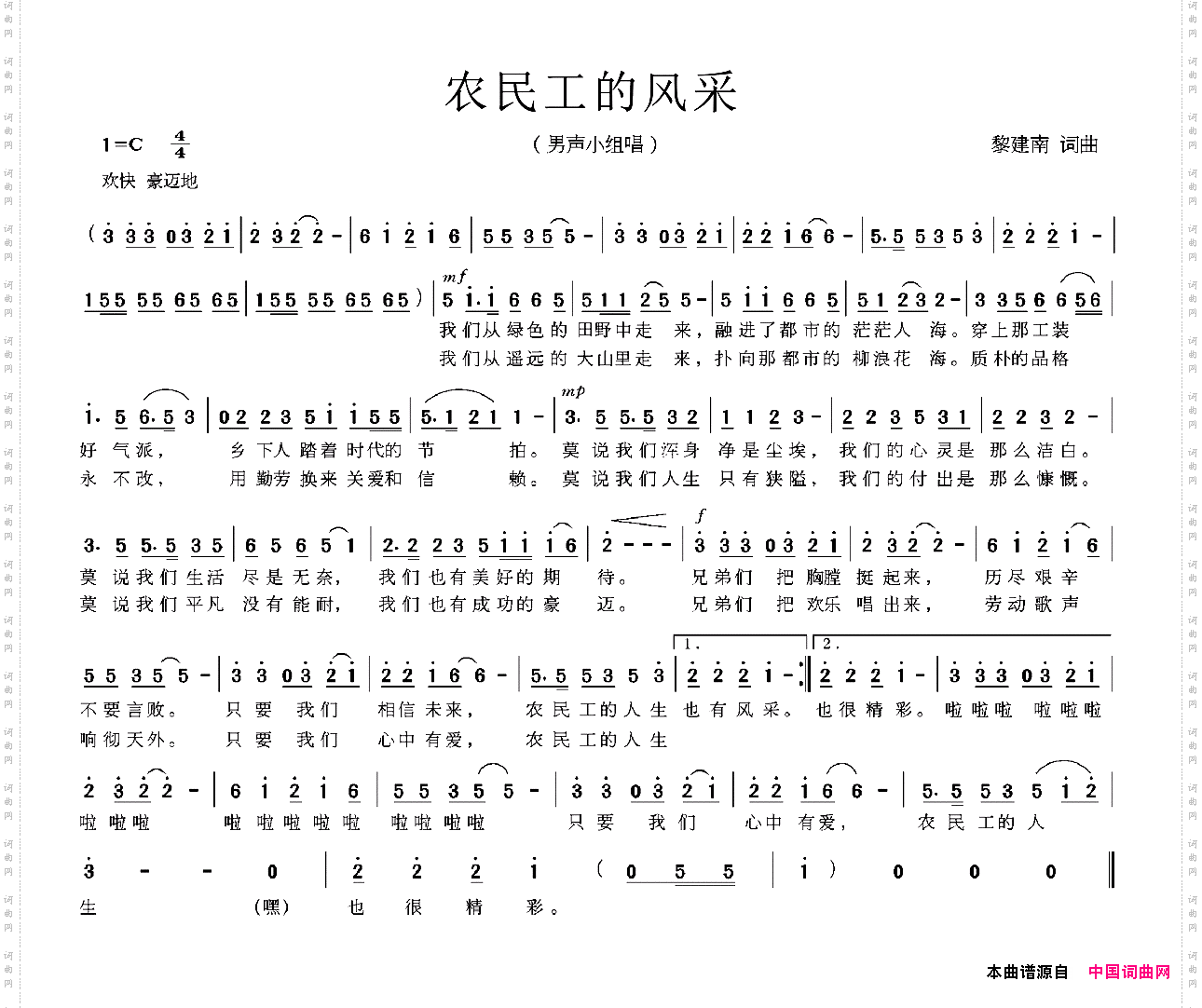 农民工的风采