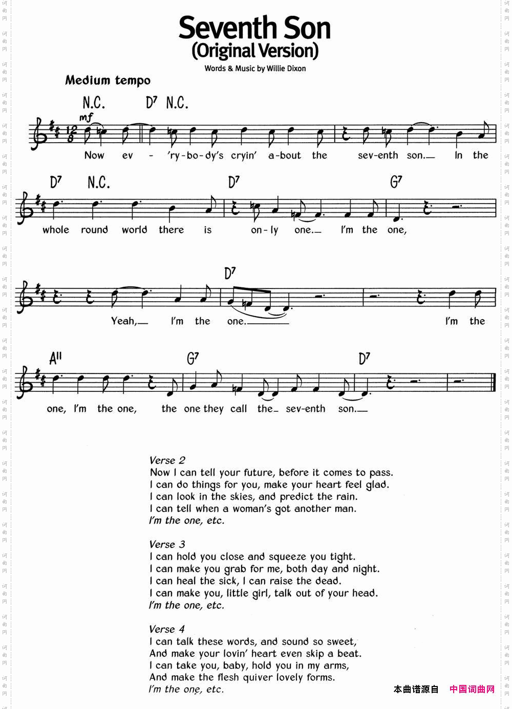 蓝调音乐：SeventhSon