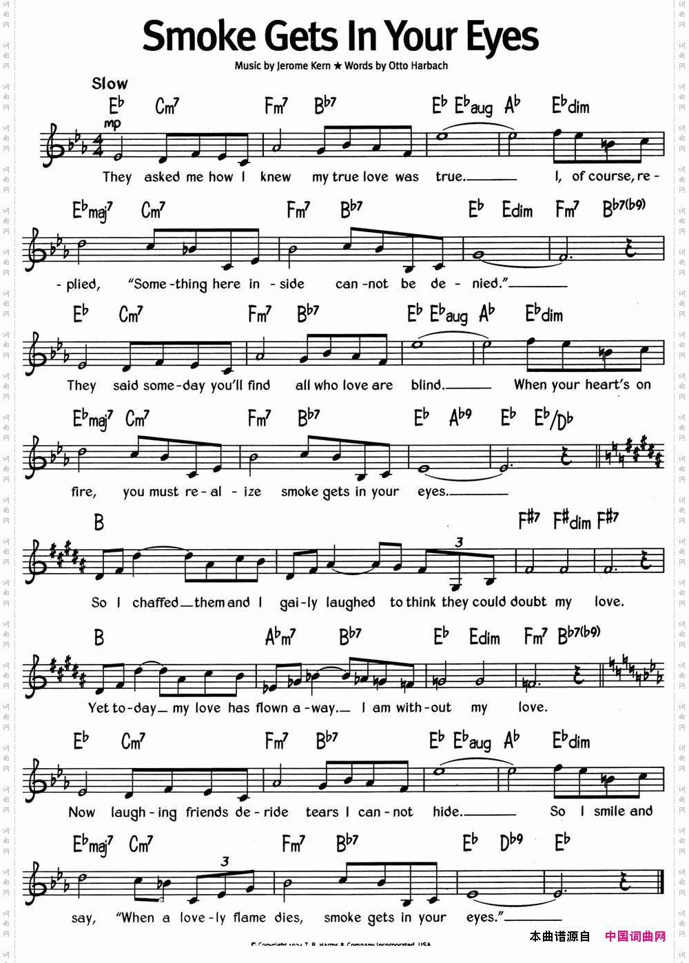 蓝调音乐：SmokeGetsInYourEyes