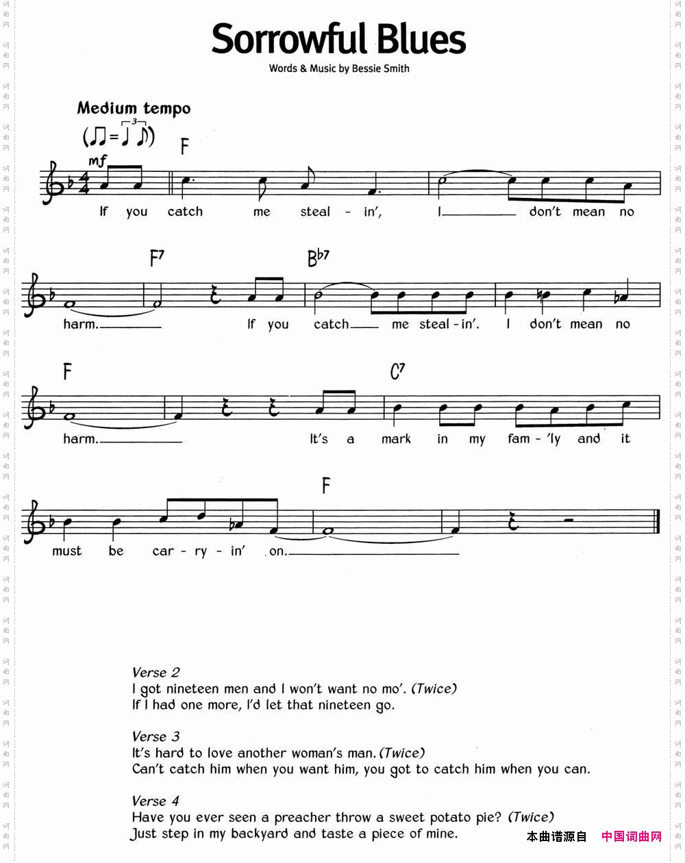 蓝调音乐：SorrowfulBlues